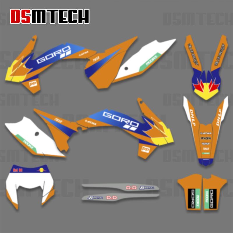 DSMTECH Full Graphics Decals Stickers kits For KTM EXC EXCF XCW 2014- 2016 125-200 250 300 350 450-500 SX SXF 2013-2015