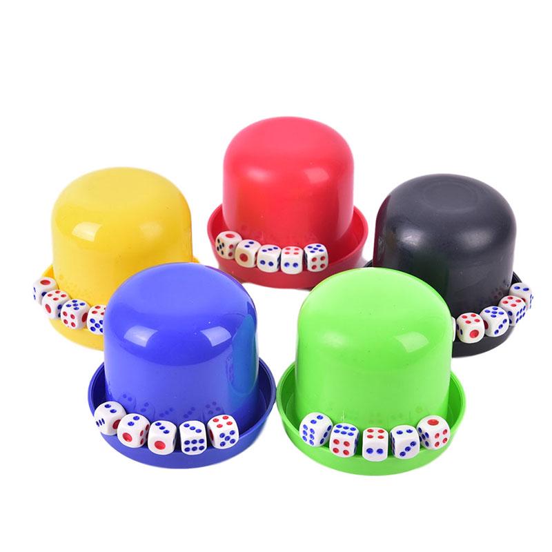 

Polyhedral Dice Cup Drinking Board Game Gambling Dice Box With 5Pcs Dices червоний