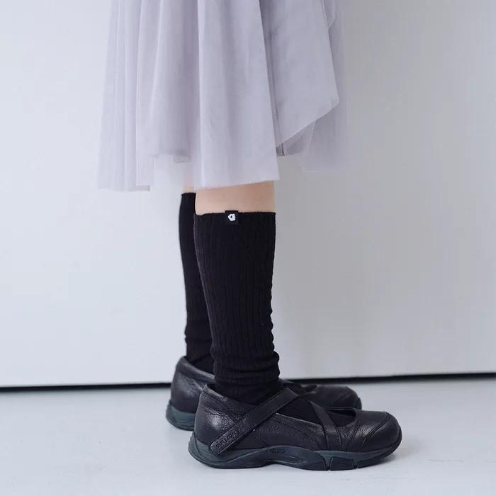BASIC RIBBED SOCKS, BLACK