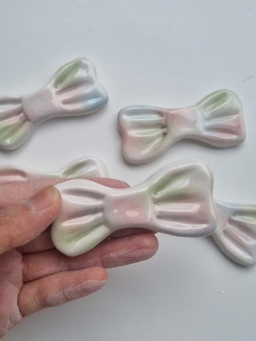 Deulkkot Ceramic White Ribbon Spoon Rest White Ribbon Spoon Rest