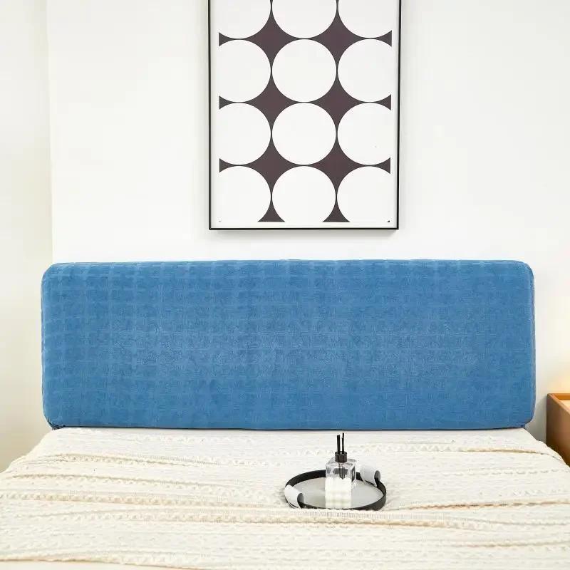 1 Stück Spritzfester Kopfteilbezug Gestrickter Elastischer Jacquard Nachttischbezug für Bett im Schlafzimmer Leicht zu Reinigender Kopfteilbezug