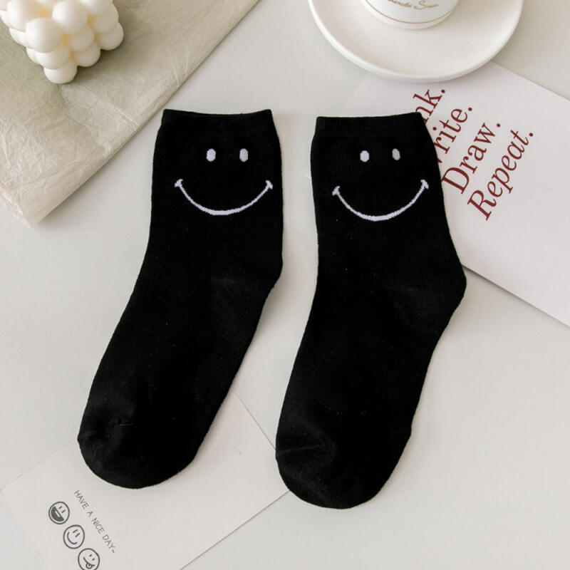 Smile Character Fashion Daily Basic Socks 5-Piece Set