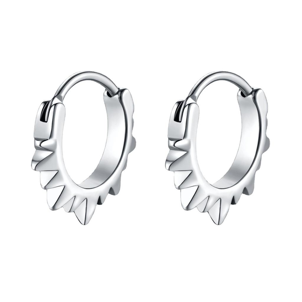 2 Stück/1 Paar Herrenohrringe Einzigartiges Design Kleine Creolen für Damen Edelstahl Vintage Farbe Punk Gothic Trend Schmuck