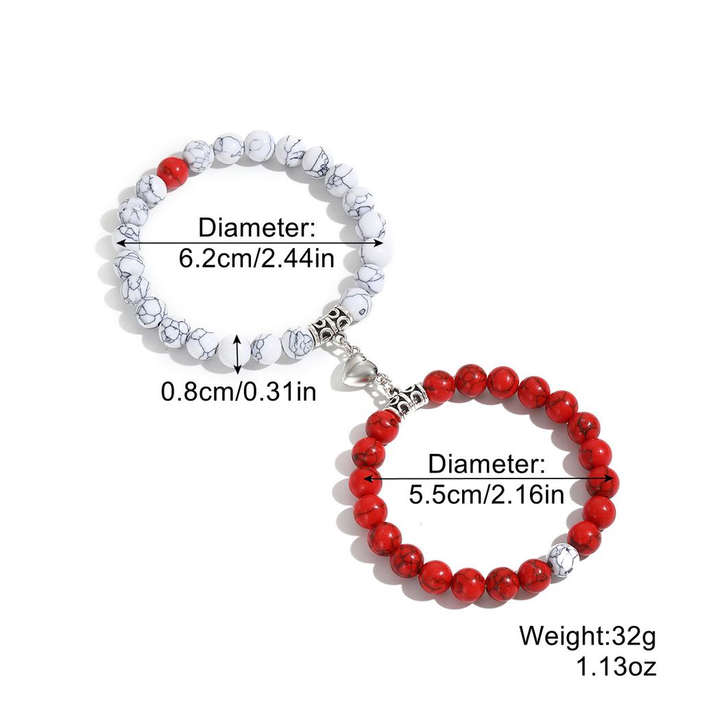 Colar para Mulheres Simples Colar Joias Quente Amor Homens e Mulheres Colar de Amor Magnético Preto e Branco Conjunto de Colares para Casal Colar Elegante