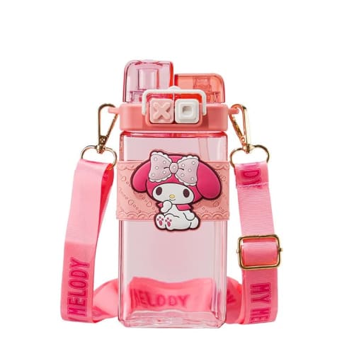 Kuromi, Cinnamoroll, Pochacco, Pompompurin, and My Melody Water Bottles with Straws, Clear Bottles, Leak-Proof, Transparent, Kids' Water Bottles, Mug