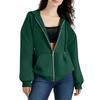 Women's Zipper Hoodie Long Sleeve Sports Jacket Pocket Clothing Fashion Apparel