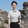 Taluoman Unisex Houndstooth Wrinkle-Free Short Sleeve Business Shirt