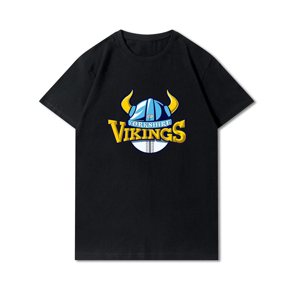 100% Cotton Summer Men T Shirts Viking Vintage Skull Beard with Headphone Printed Casual Top Tees