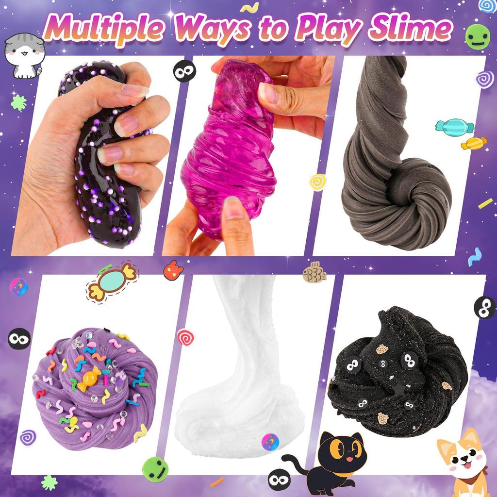 Kit Slime al Burro Fango Nuvola Soffice Putty di Cristallo Giocattolo Fai-da-te per Alleviare lo Stress per Bambini