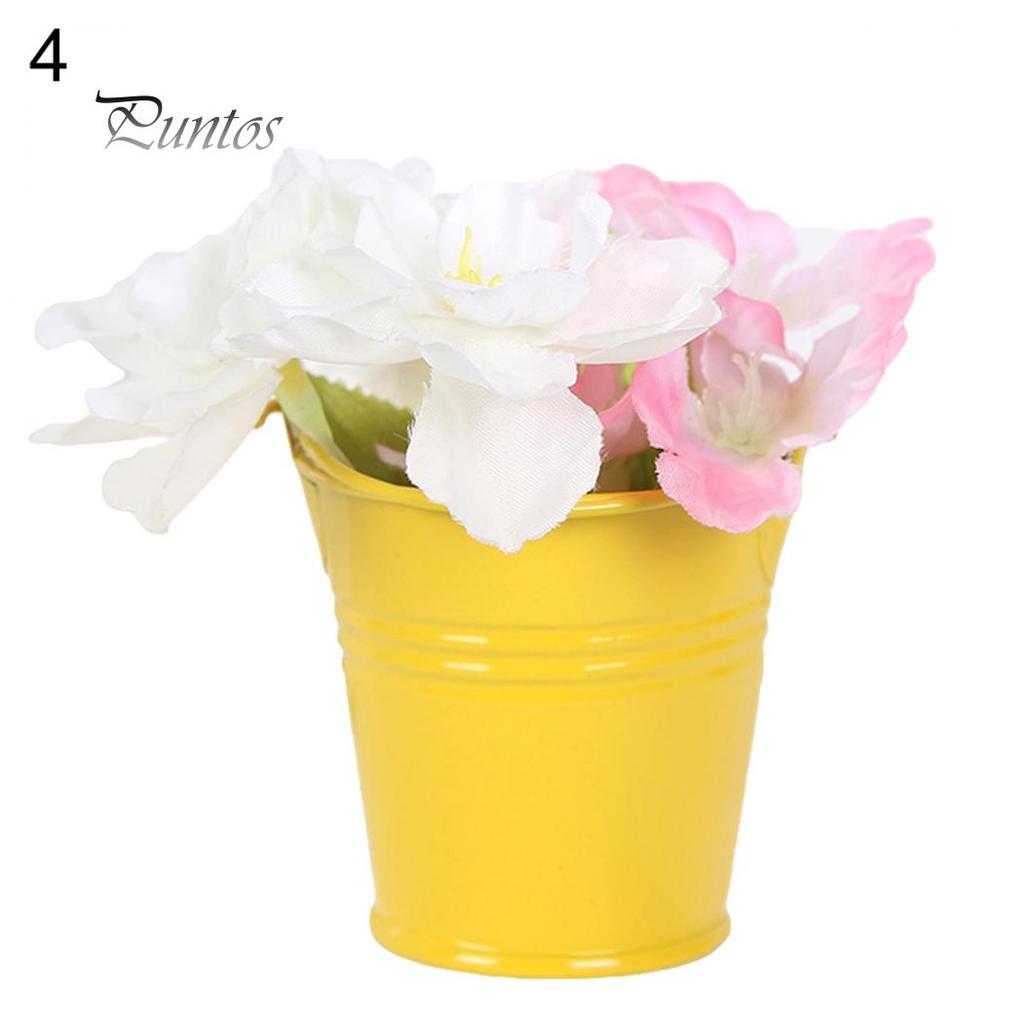 Niedlicher Mini-Eimer in einfarbiger Farbe, für Hochzeit, Party, Süßigkeiten, Gastgeschenke, Heim- und Hoteldekoration
