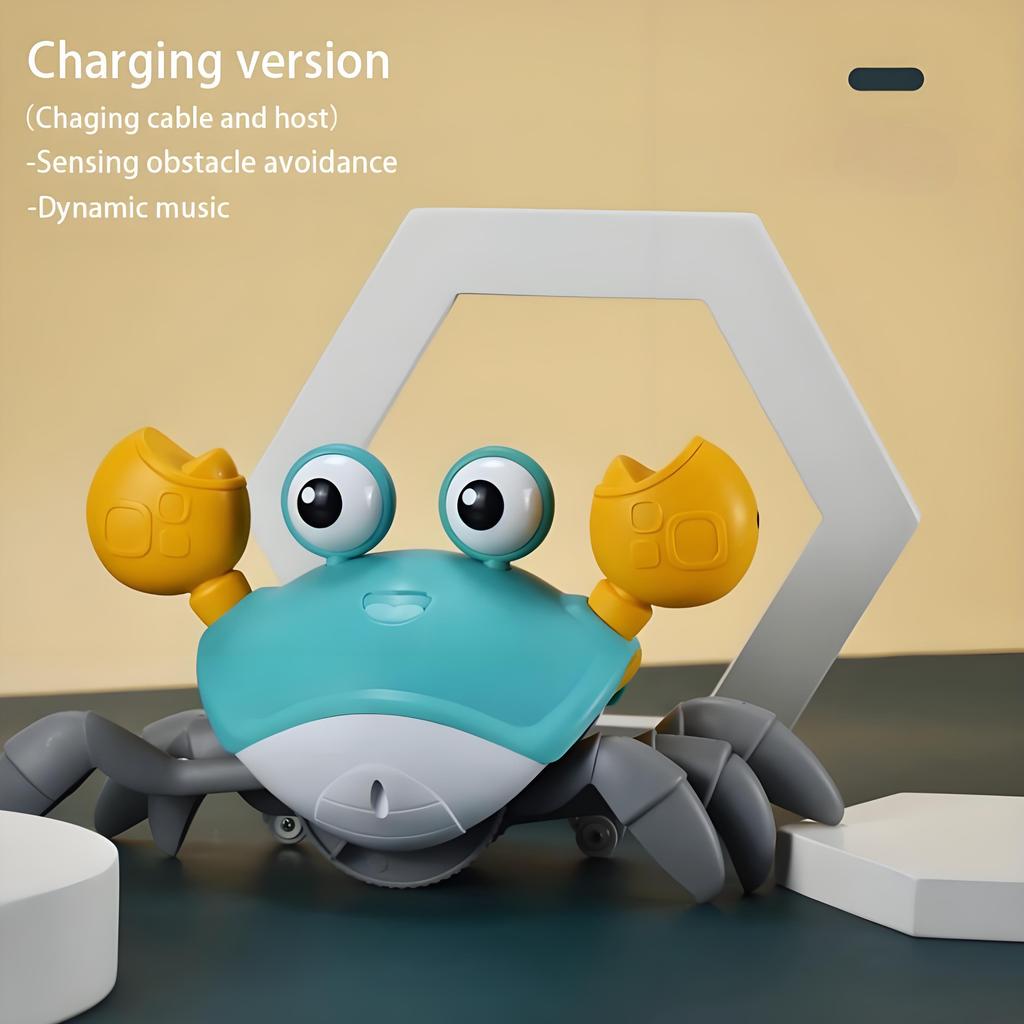 1pc Escape Crab Auto-sensing Function Children Crawling Avoiding Obstacles Electronic Pet With Music