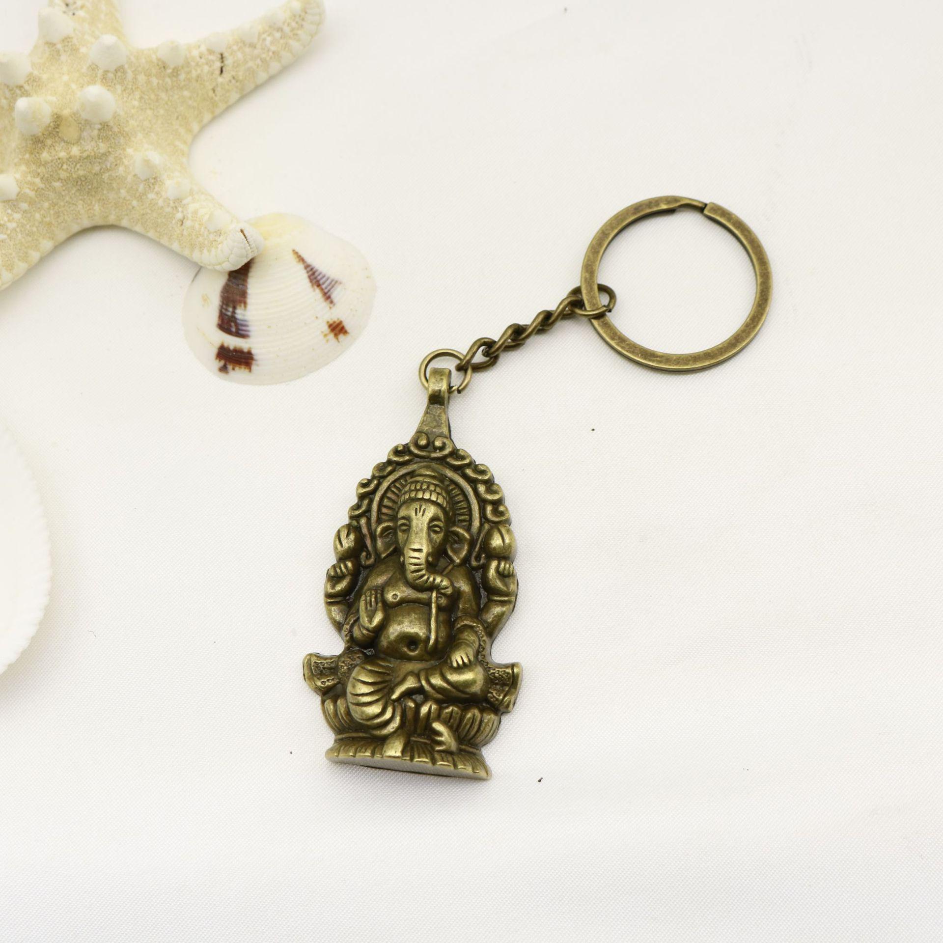 HEEIN Elephant God Keychain Pendant: Colorful, Simple, and Stylish