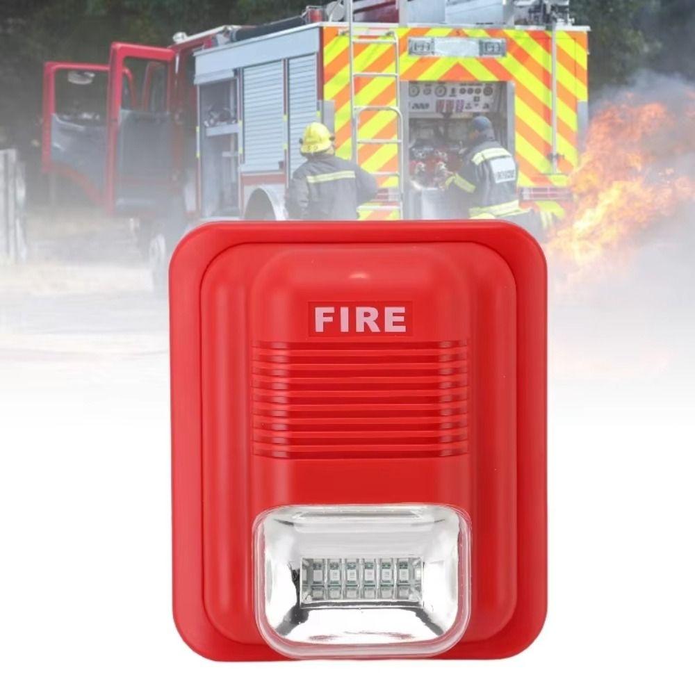 Strobe Light Wireless Fire Alarm Horn Alert Strobe Sounder Sound & Light Alarm  Office Environment