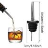 1pcs Stainless Steel Classic Bottle Pourers Wine Tapered Spout Liquor Pourers With Rubber Dust Caps Spouts For Pours Liquor