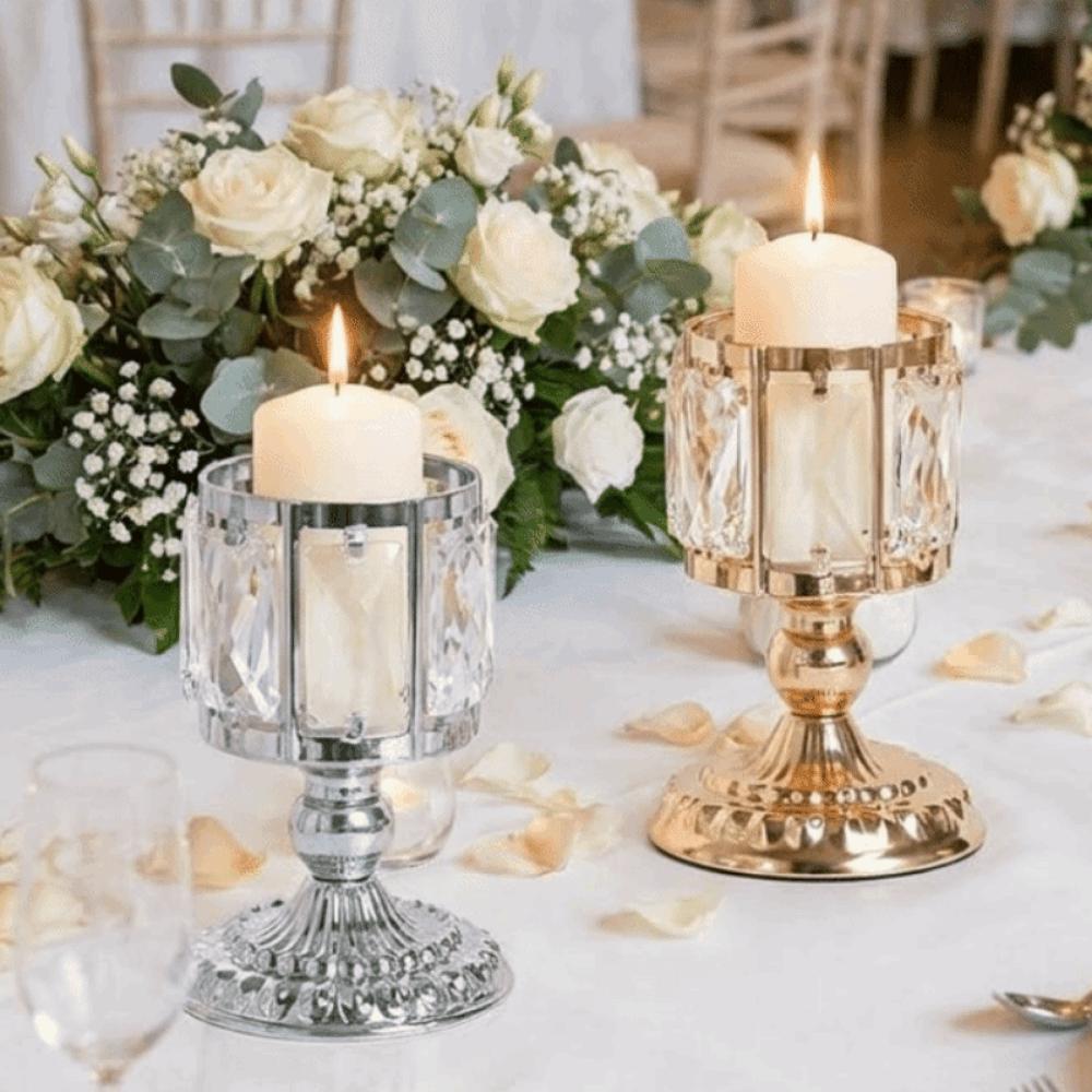 European Style Candlestick Cylinder Tealight Holder Ornaments Candle Cup  Wedding Party