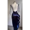 Fashion Sexy Backless Women Suspender Dress Elegant Ruffled Side Slit Loose Slim A-line Party Club Dresses Irregular Female Lace-up Pleated Clothing