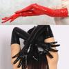 Dance Gloves Long Gloves Performance Sexy Shiny Black/ Red
