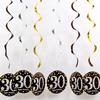 PVC Spiral Ornament Pendants for 18th, 30th, 60th Birthday Party Decorations