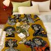 Animation I-Inside J-Job Throw Flannel Throw Blanket, Lightweight Cozy, Durable Washable Cute Cool