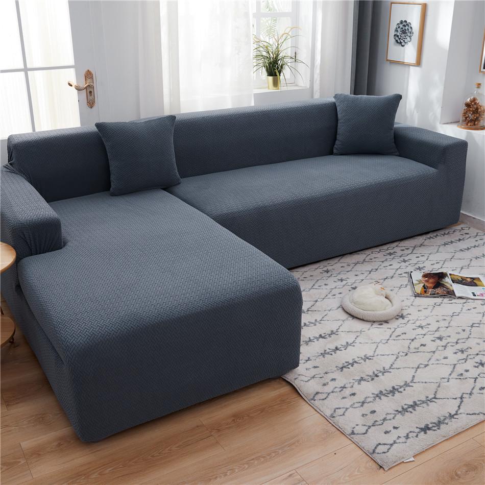 Thick High-Grade Stretch Sofa Cover Full-Cover Solid Color Fabric Sofa Cover Towel Full Cover Non-Slip Sofa Cover