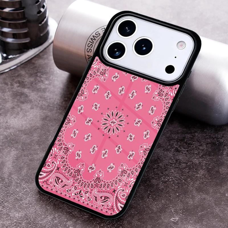 

Bandana Seamless Pattern Phone Case For iPhone 17 16 15 14 13 12 11 Pro Max Plus 17Air Soft Silicone Cover iPhone17 Pro Max
