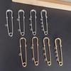 Colorfast Electroplated Safety Pin Brooch with Loop Holder for Sweaters and Pants