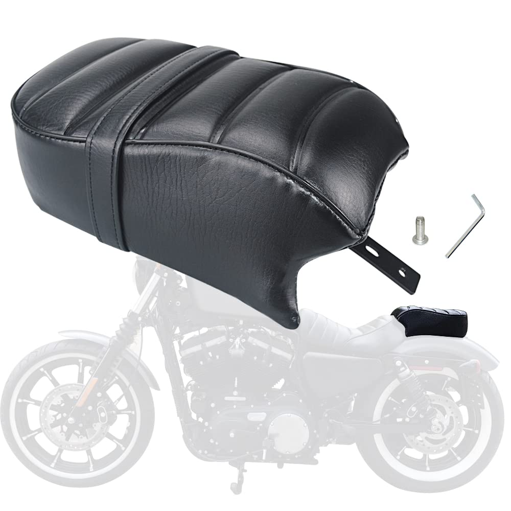 

WOWTK Passenger Pillion Seat for Sportster Iron 883 XL883N Black 2016-2022 Models, чёрный