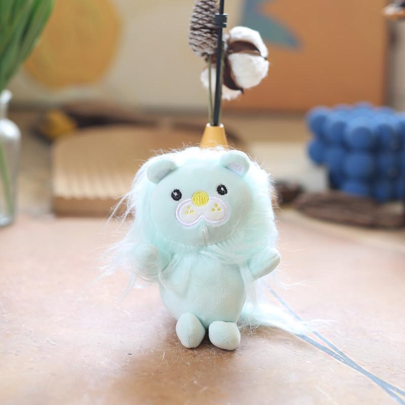 Adorable Cute Lion Plush Toy Cartoon Bag Charm Keychain Stuffed Doll 14cm