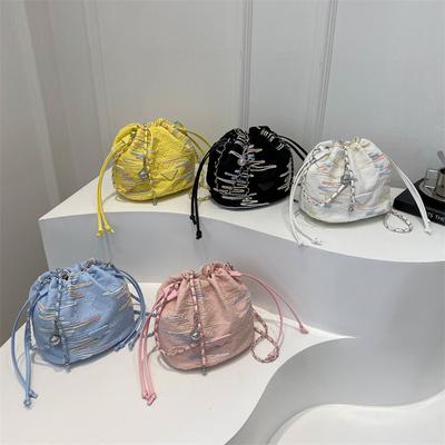 Casual Women's Bag New Fashionable One-shoulder Personality Simple Summer New Chinese Bag Crossbody Bucket Bag