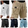 Pantaloncini Cargo da Uomo a Maglia Waffle Multitasche Vita con Coulisse Casual Estivi da Spiaggia