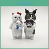 Katze Lucky Sandy X Sanrio Blind Box Katze Kuromi PVC Figur Spielzeug Sammlerstück 6 Katzen 5cm/166g