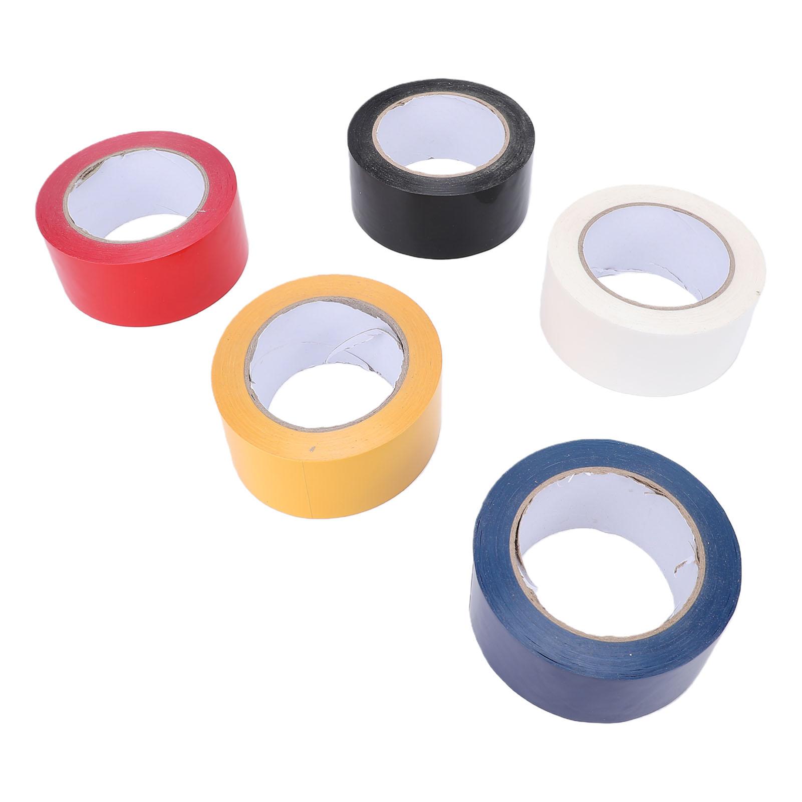 5 Rolls Floor Tape Ethenyl 108FT Total Length Floor Caution   Marking Tape for Dance Floors Gym Warehouse Yellow Red Blue Black White