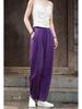 2025 Spring/Summer Women's Cotton Linen Slimming Lantern Pants - Sand Washed Loose Fit.