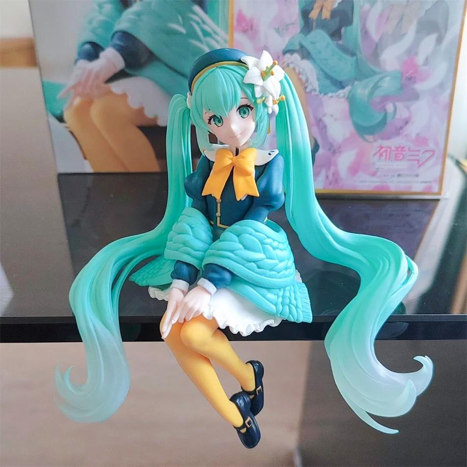 Hatsune Miku Flower Fairy Lily Noodle Stooper Anime Action Figure Toys 15cm PVC Model Collector Kid Birthday Gift