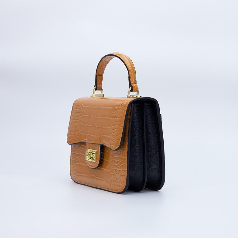 New Casual Women's Shoulder Bags Simple Alligator Pattern, Fashionable Small Square Bags High Quality Simple Diagonal Bags