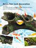 Aquarium Hollow Log Decor Multifunction Resin Fish Hiding Cave Non-toxic Aquarium Dead Wood Decoration for Fish Tank Decor
