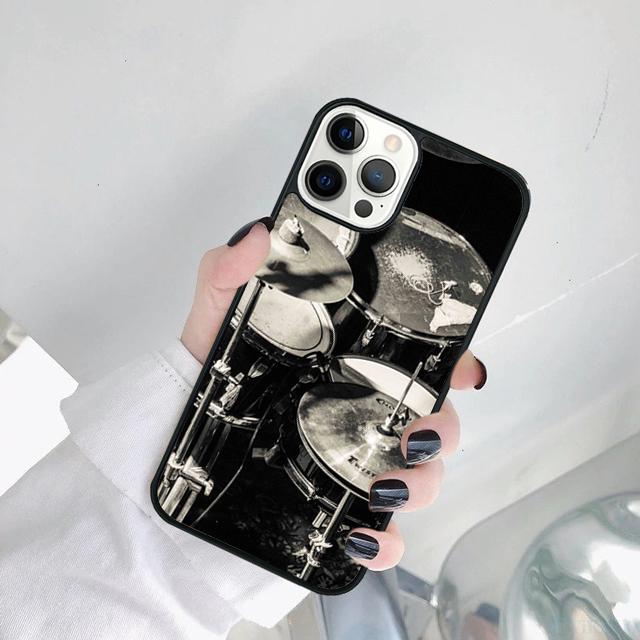 Musical Instrument Drum Phone Case Cover For for iPhone 17 Air 15 16 14 11 12 13 Pro MAX Plus