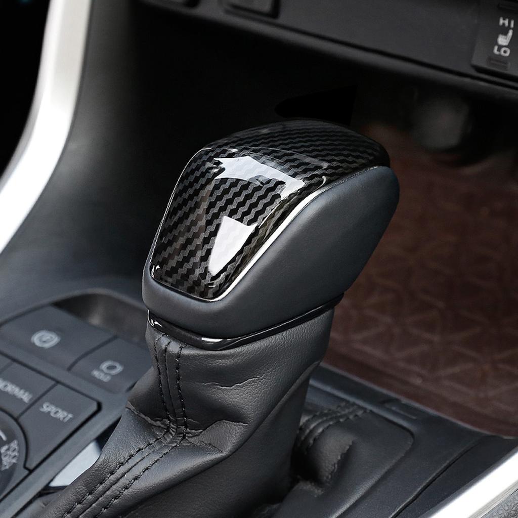 For Toyota Land Cruiser 300 J300 LC300 2022 2023 Car Accessories Carbon Fiber Grain ABS Gear Shift Knob Head Cover Trim