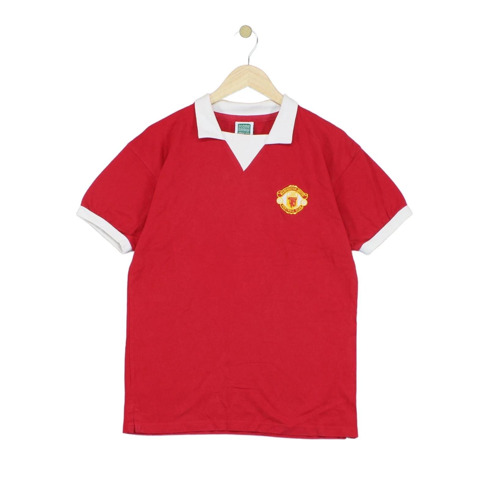 Manchester United 1973 Football Shirt Mens Size M Red Home Jersey Remake 2XL