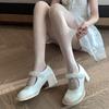 Japanese Sweet Loli Cute Core Spinning Silk Small Floral Retro Milk White Stockings Jacquard Ultra-Thin Pantyhose