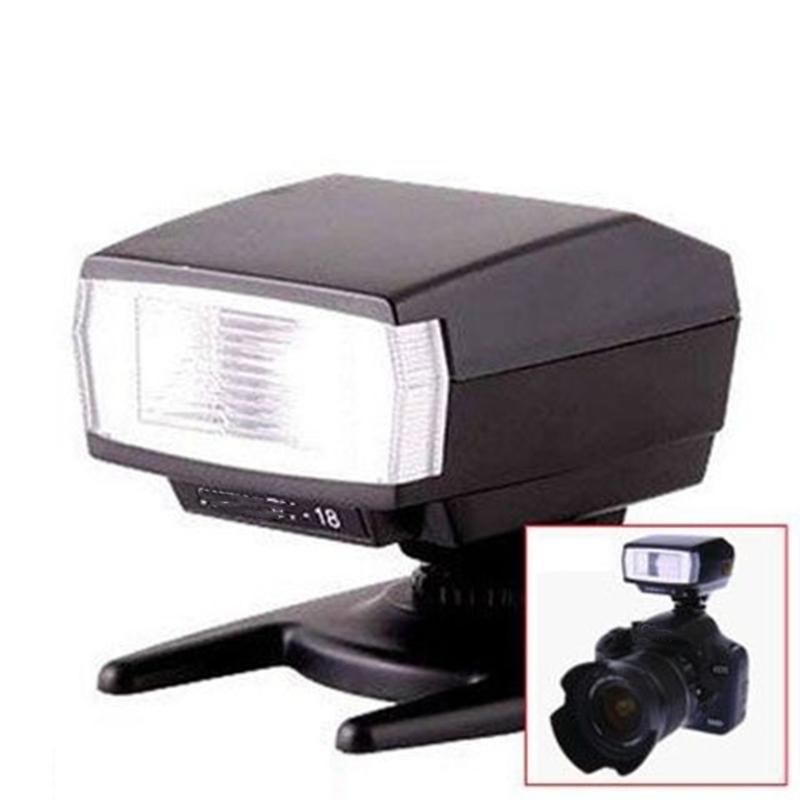 Mini Camera Flash With 2.5mm PC Sync 60° Horizontal Coverage Adjustable Mount For Auxiliary Lighting