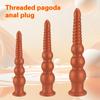 Silicone Threaded Gradient Bead Anal Plug - Alternative Toy for Adults