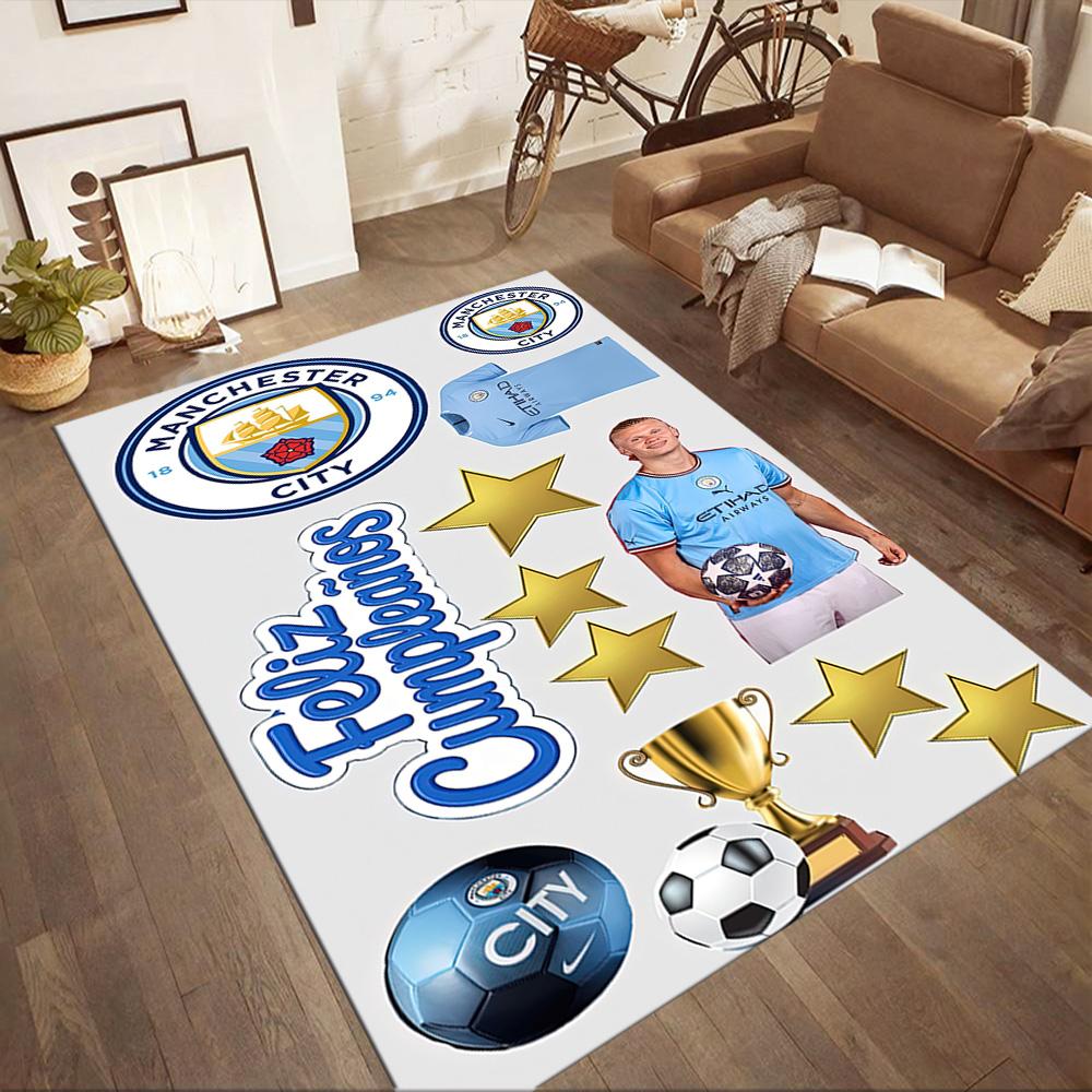 Manchester City Floor Rug Office Rug Suitable For Hallway Decorate Room Kitchen Foyer Antislip Carpet Anime Office Decor