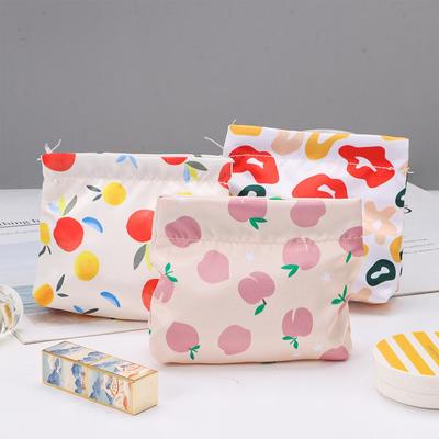New Portable Makeup Storage Bag Cotton Compact Coin Money Bag Automatic Closure Sanitary Napkin Organizer Daily