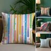 Home Decor Colorful Stripes & Dots Pattern Pillow Covers Pattern Cushion Cover Suitable for Sofa Bedroom Car Pillow Cover