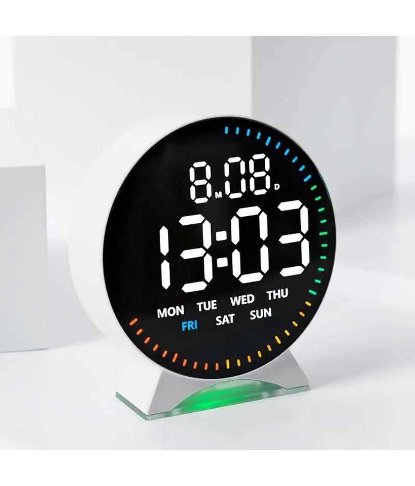 LED Digital Wall Clocks Multifunctional Electronic Clock Alarm Clock High-definition Display Multiple Brightness Night Light
