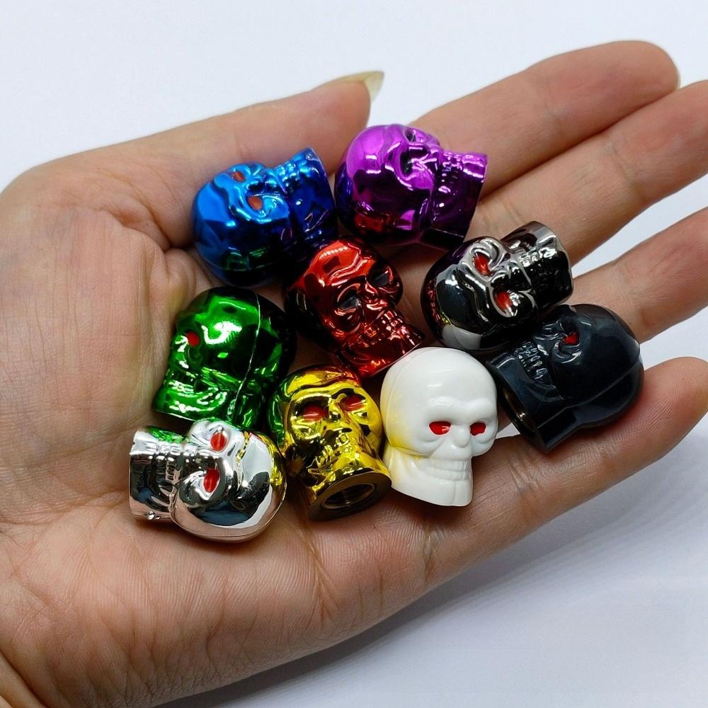 1Pc Antirust Copper Core Bike Tires Valve Caps Skull Style Tire Valve Cap Valve Stem Cap  Motorcycle