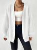 2026 Women's Solid Color Knit Loose Cardigan Sweater - Versatile, Simple, and Cozy