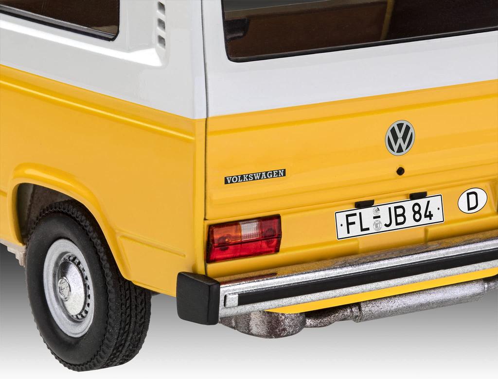 German Revell Scale VW T3 Microbus Plastic Model Kit Molded In Color 1/25 07706,