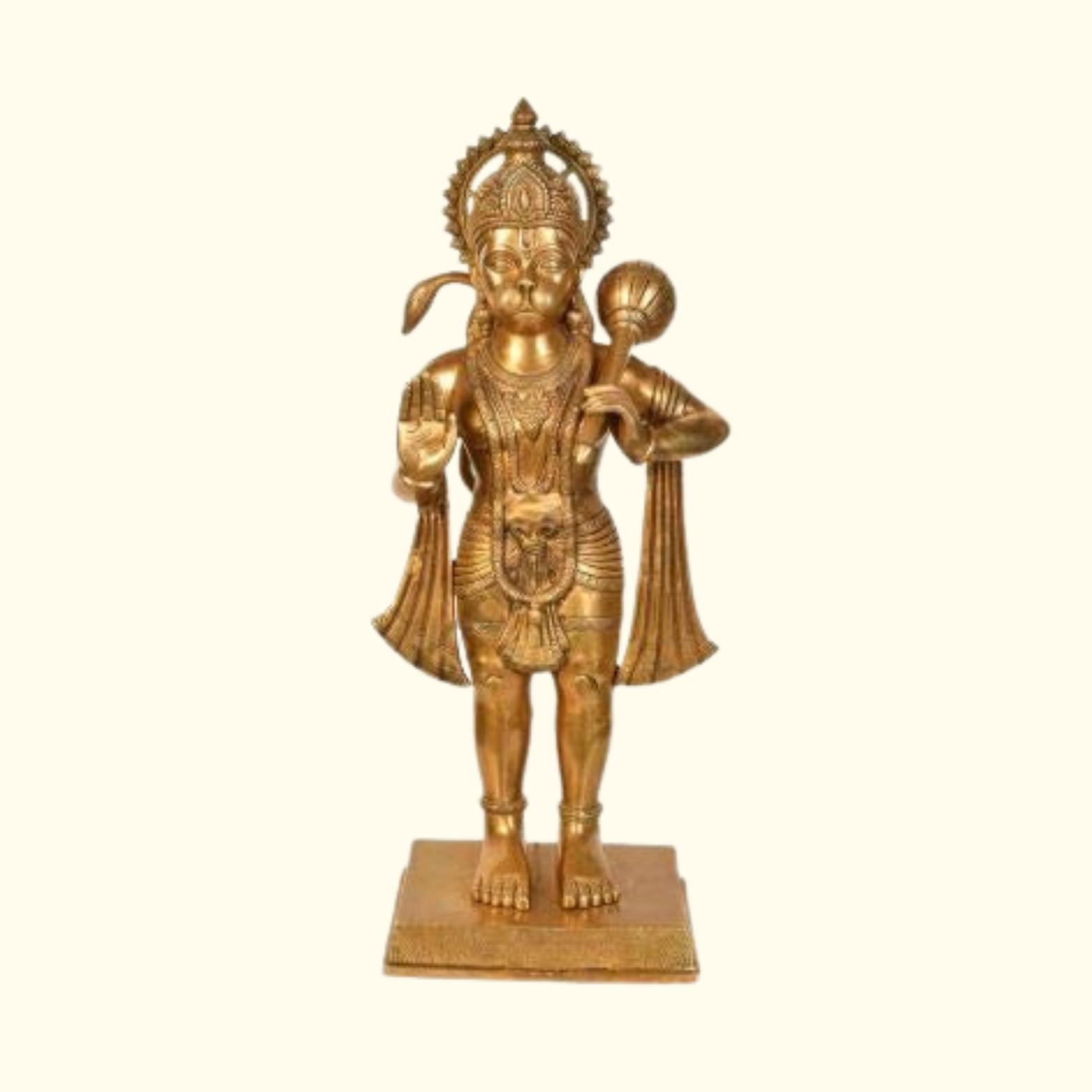Ashtadhatu 8 Metals Made Shri Hanuman Idol In Standing Position, Balaji -16 Cm